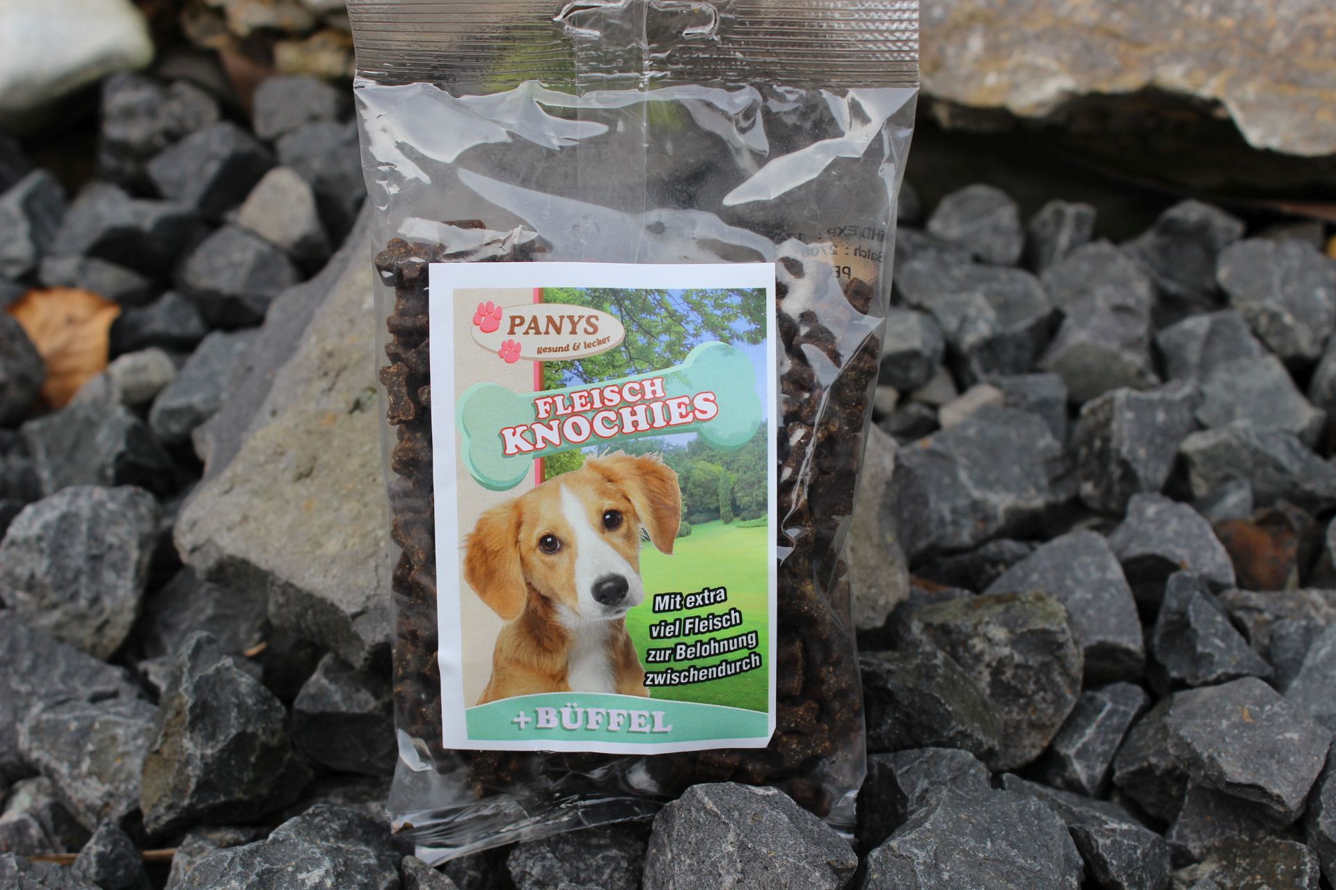 Hundesnack mit Büffel – PANYS Fleischknochies mit Büffel im 200-g-Beutel