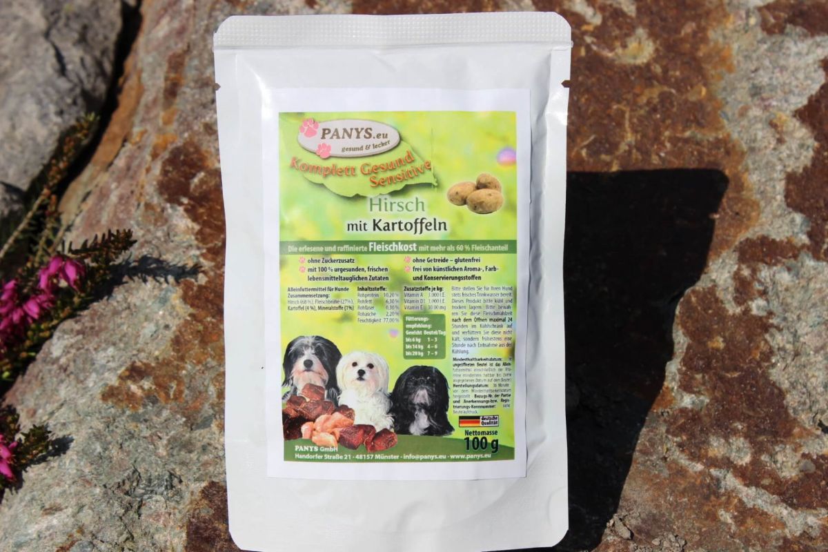 Nassfutter Monoprotein Hirsch – PANYS Hirsch & Kartoffel Pouchbeutel