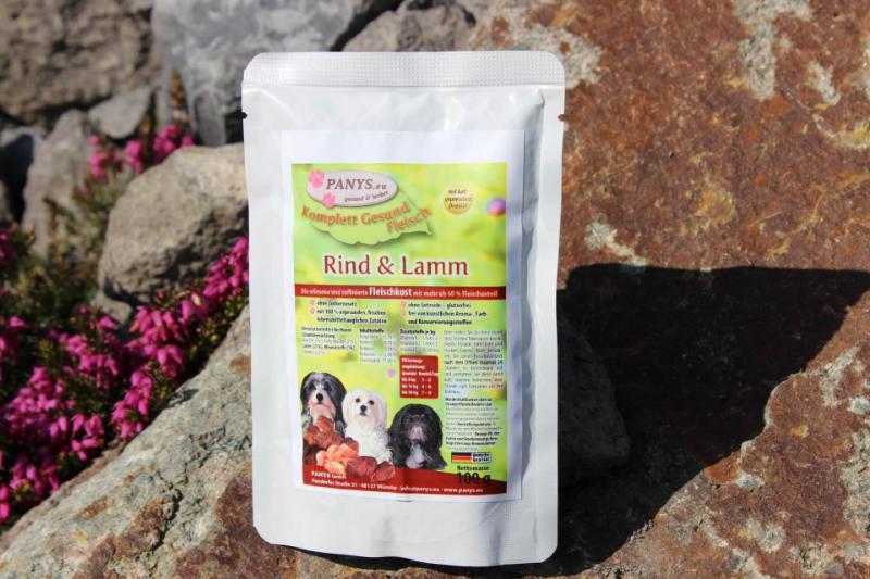 Nassfutter für grosse Hunde – PANYS Komplett Gesund Rind & Lamm Pouchbeutel