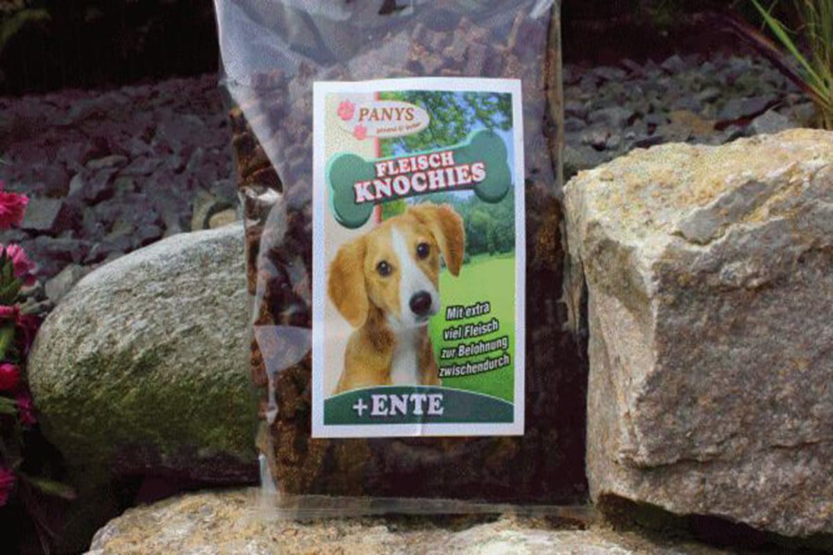 Leckerli Ente für Hunde – PANYS Fleischknochies mit Ente im 200-g-Beutel